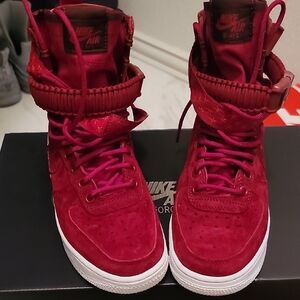 Nike High-Top Sneakers in Rich Burgundy FINAL PRICE